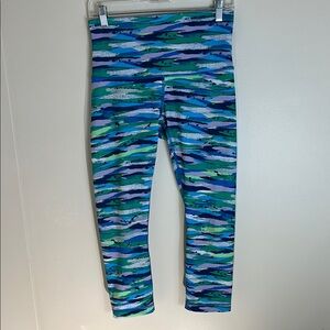 lululemon athletica Blue Green Patterned Leggings